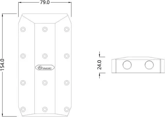 Alt view image 4 of 5 - Bykski Quad GPU 40mm SLI/CF Connection Bridge Module Version 3 - Frosted (L4-4WAY)