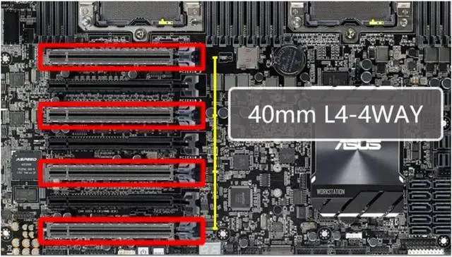 Alt view image 5 of 5 - Bykski Quad GPU 40mm SLI/CF Connection Bridge Module Version 3 - Frosted (L4-4WAY)