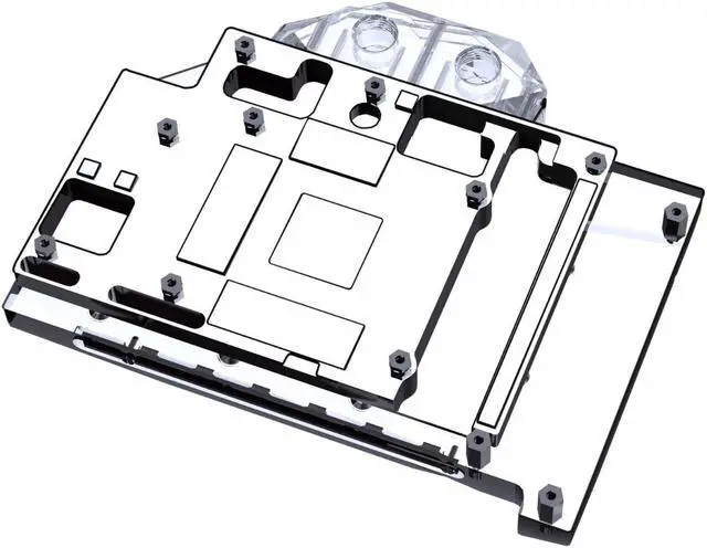 Alt view image 2 of 7 - Bykski Full Coverage GPU Water Block and Backplate For MSI GeForce RTX 4070/Ti VENTUS 3X 12G OC (N-MS4070TIVES-X-V2)