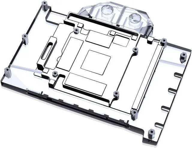 Alt view image 2 of 7 - Bykski Full Coverage GPU Water Block and Backplate For GIGABYTE GeForce RTX 4070 Ti AERO/Gaming OC  (N-GV4070TIAROC-X)