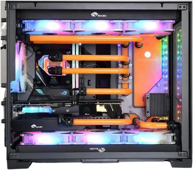 Alt view image 5 of 7 - Bykski Distro Plate For Lian Li PC-O11 w/ MINI/M-ATX Motherboards - PMMA w/ 5v Addressable RGB (RBW) (RGV-LAN-O11MINI-P-K)