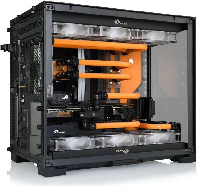 Alt view image 6 of 7 - Bykski Distro Plate For Lian Li PC-O11 w/ MINI/M-ATX Motherboards - PMMA w/ 5v Addressable RGB (RBW) (RGV-LAN-O11MINI-P-K)