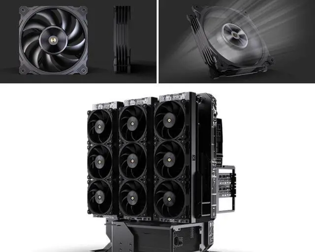 Alt view image 3 of 5 - Granzon High Volume 120mm PWM Fan - 3000 RPM / 108 CFM / 45.6 DBA (GI120)