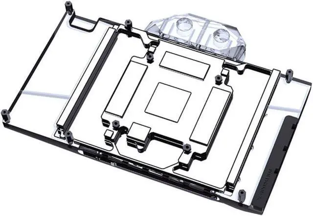 Alt view image 2 of 7 - Bykski Full Coverage GPU Water Block and Backplate For MAXSUN GeForce RTX 4090 Turbo24G (N-MX4090TB-X)