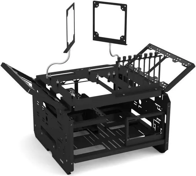 Alt view image 5 of 7 - PrimoChill's Praxis WetBenchSX Complete Edition - Powdercoated Steel Modular Open Air Computer Test Bench for Watercooling or Air Cooled Components