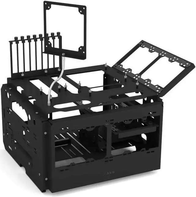Main image of PrimoChill's Praxis WetBenchSX Pro - Flat Edition - Powdercoated Steel Modular Open Air Computer Test Bench for Watercooling or Air Cooled Components