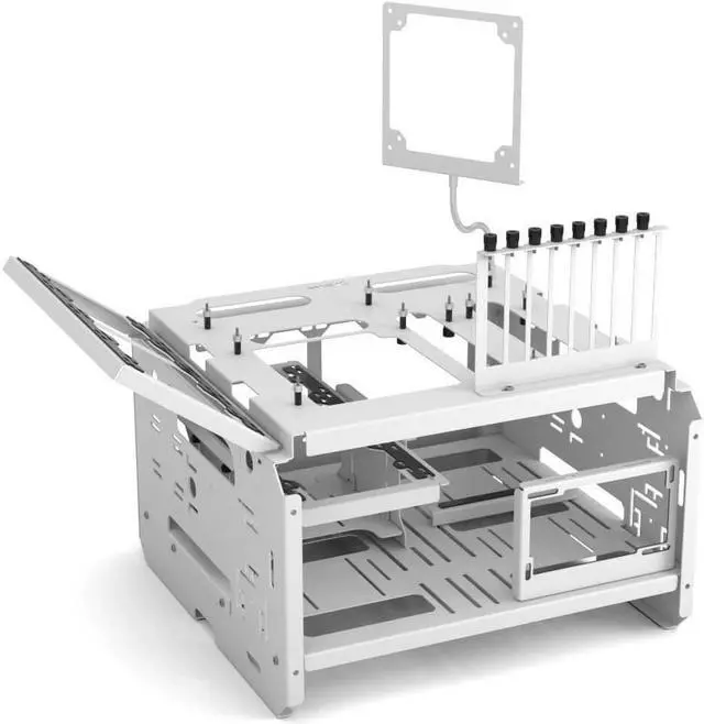 Alt view image 4 of 4 - PrimoChill's Praxis WetBenchSX Pro - Flat Edition - Powdercoated Steel Modular Open Air Computer Test Bench for Watercooling or Air Cooled Components