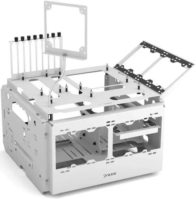 Alt view image 3 of 4 - PrimoChill's Praxis WetBenchSX Pro - Flat Edition - Powdercoated Steel Modular Open Air Computer Test Bench for Watercooling or Air Cooled Components