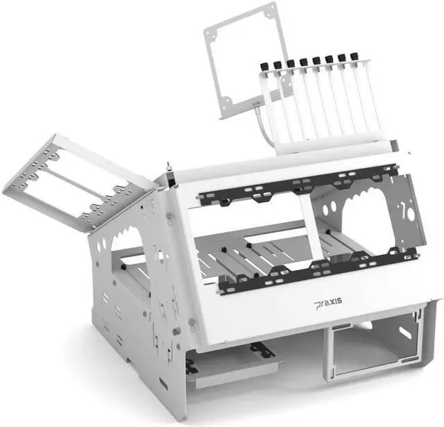 Alt view image 4 of 4 - PrimoChill's Praxis WetBenchSX Pro - Angled Edition - Powdercoated Steel Modular Open Air Computer Test Bench for Watercooling or Air Cooled Components