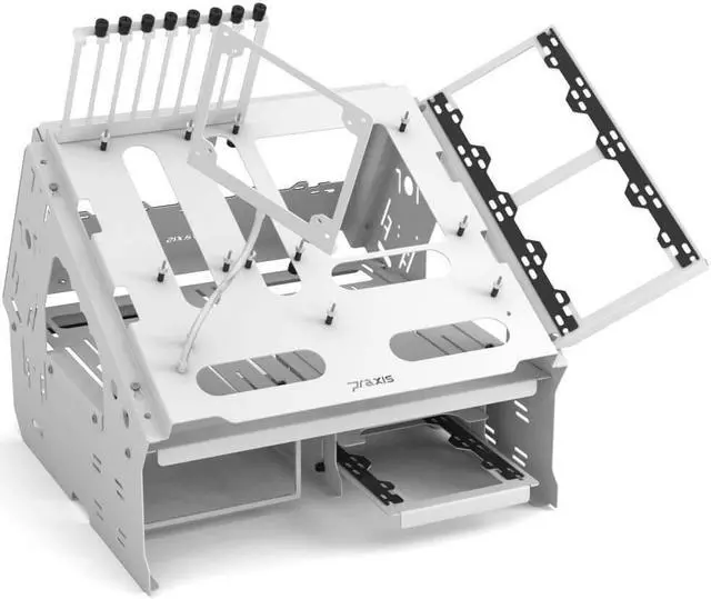 Alt view image 3 of 4 - PrimoChill's Praxis WetBenchSX Pro - Angled Edition - Powdercoated Steel Modular Open Air Computer Test Bench for Watercooling or Air Cooled Components