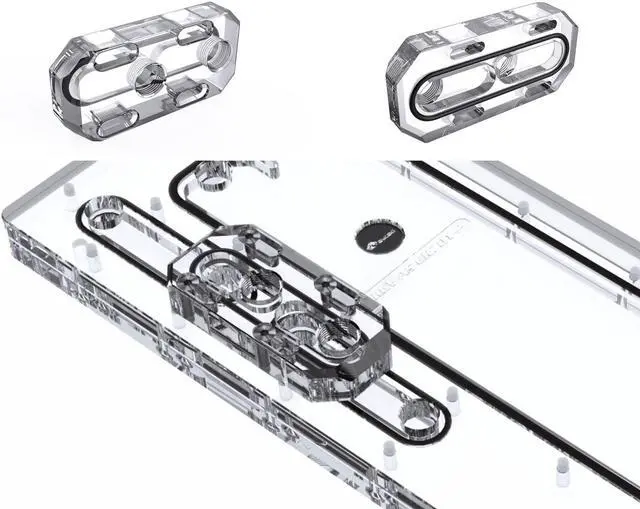 Alt view image 3 of 5 - Bykski Distro Plate CPU Port Adjustment Module (RGV-TR18)