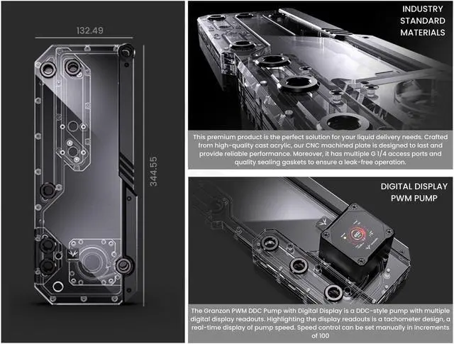 Alt view image 6 of 7 - Granzon Distro Plate For LIAN LI 011 PMMA w/ 5v Addressable RGB(RBW) (GC-LAN-O11-D360)