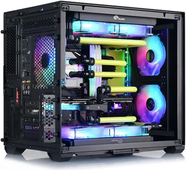 Alt view image 5 of 7 - Bykski Distro Plate For Lian Li O11 Air Mini - PMMA w/ 5v Addressable RGB(RBW) (RGV-LAN-O11AIR-MINI-P-KG)