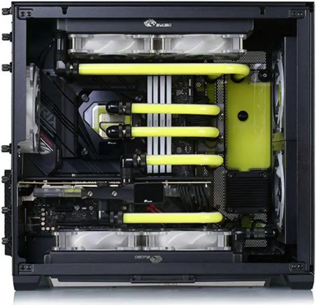 Alt view image 2 of 7 - Bykski Distro Plate For Lian Li O11 Air Mini - PMMA w/ 5v Addressable RGB(RBW) (RGV-LAN-O11AIR-MINI-P-KG)