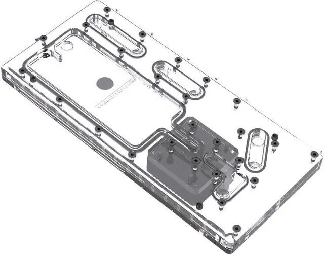 Alt view image 2 of 7 - Bykski Distro Plate For Lian Li O11 Air Mini - PMMA w/ 5v Addressable RGB (RBW) (RGV-LAN-O11AIR-MINI-P-K)
