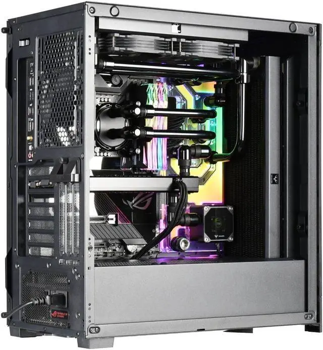 Alt view image 2 of 7 - Bykski Distro Plate For COUGAR DUOFACE PRO - PMMA w/ 5v Addressable RGB(RBW) (RGV-CG-DP-P)