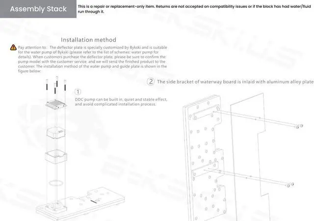 Alt view image 6 of 7 - Bykski Distro Plate For COUGAR DUOFACE PRO - PMMA w/ 5v Addressable RGB(RBW) (RGV-CG-DP-P)