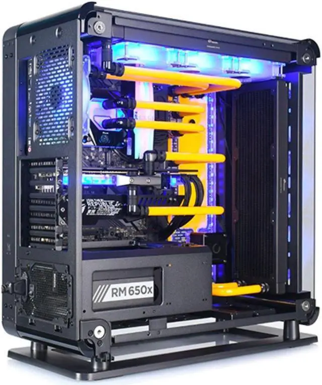 Alt view image 3 of 7 - Bykski Distro Plate For TT Core P6 TG - PMMA w/ 5v Addressable RGB (RBW) (RGV-TT-P6-P-KG)