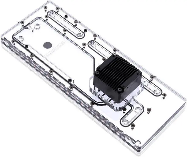 Main image of Bykski Distro Plate For Lian Li O11, Compatible with Double 360 Radiators - PMMA w/ 5v Addressable RGB (RBW) (RGV-LAN-O11-D360-K)