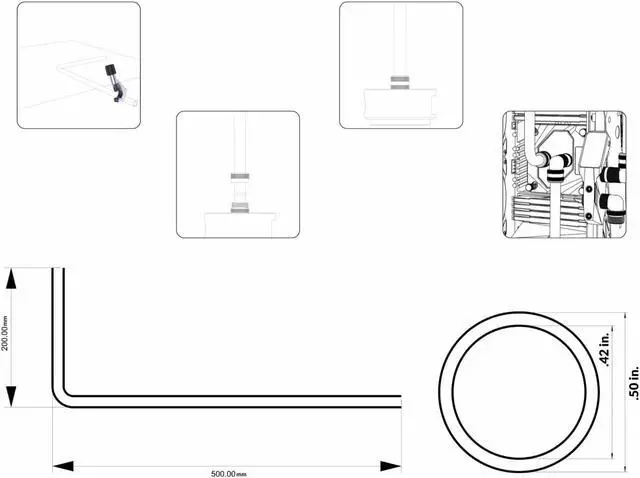Alt view image 2 of 2 - PrimoChill SX Pre-Bent 1/2in. OD Rigid Copper Tube