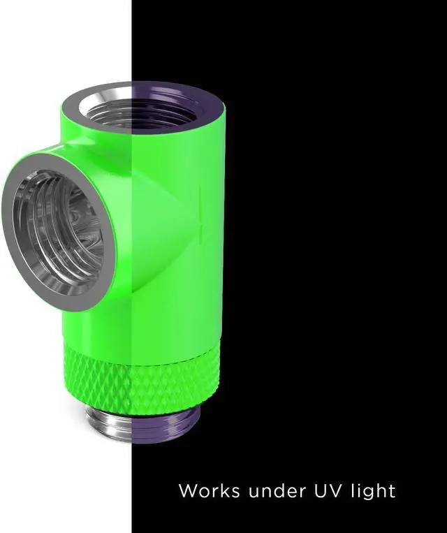 Alt view image 2 of 3 - PrimoChill G 1/4in. Inline Rotary 3-Way SX Female T Adapter