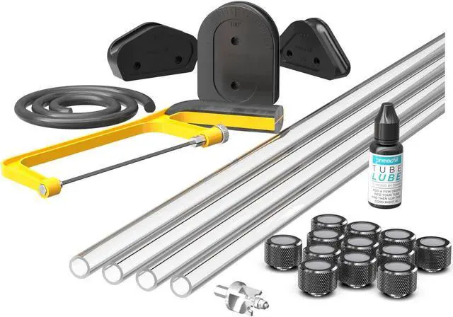 Main image of PrimoChill (Complete Kit) 4x 16mm Acrylic/PMMA Tubes, 12x Metrix SX Fitting, Bending Jig/Kit, Cutter and Finishing Bit