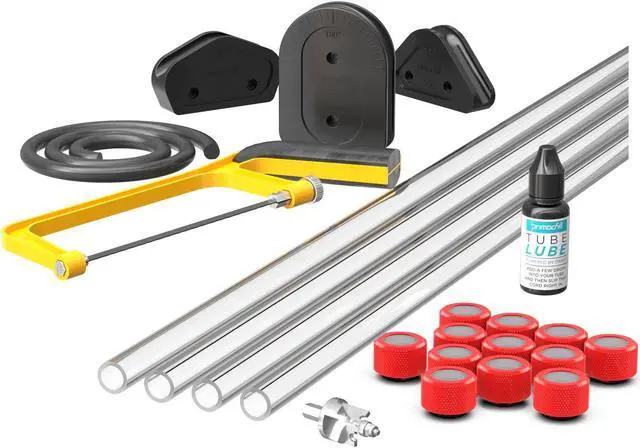 Main image of PrimoChill (Complete Kit) 4x 16mm Acrylic/PMMA Tubes, 12x Metrix SX Fitting, Bending Jig/Kit, Cutter and Finishing Bit