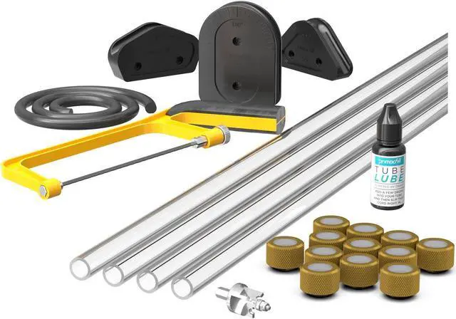 Main image of PrimoChill (Complete Kit) 4x 16mm Acrylic/PMMA Tubes, 12x Metrix SX Fitting, Bending Jig/Kit, Cutter and Finishing Bit