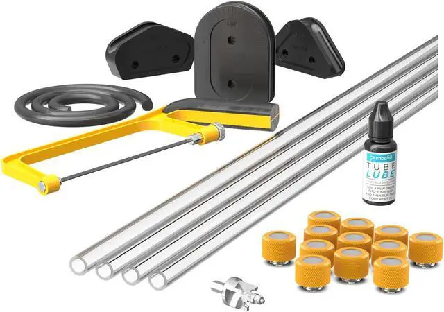 Main image of PrimoChill (Complete Kit) 4x 14mm Acrylic/PMMA Tubes, 12x Metrix SX Fitting, Bending Jig/Kit, Cutter and Finishing Bit