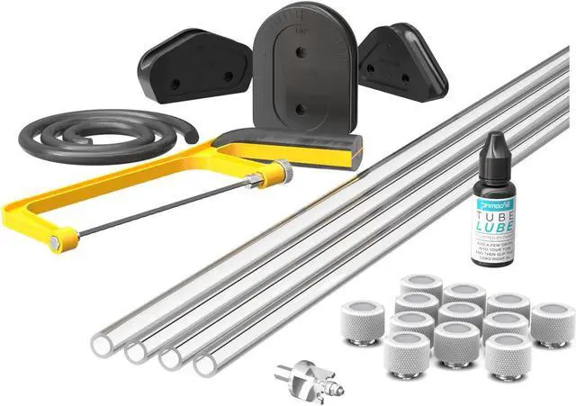 Main image of PrimoChill (Complete Kit) 4x 14mm Acrylic/PMMA Tubes, 12x Metrix SX Fitting, Bending Jig/Kit, Cutter and Finishing Bit