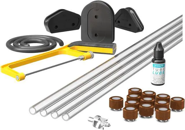 Main image of PrimoChill (Complete Kit) 4x 14mm Acrylic/PMMA Tubes, 12x Metrix SX Fitting, Bending Jig/Kit, Cutter and Finishing Bit