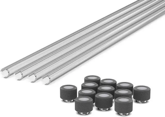 Main image of PrimoChill (Basic Kit) 4x 14mm Acrylic/PMMA Tubes, 12x Metric SX Fittings