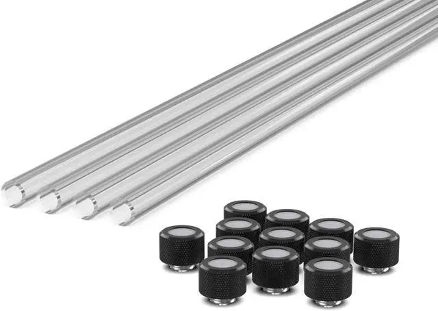 Main image of PrimoChill (Basic Kit) 4x 14mm Acrylic/PMMA Tubes, 12x Metric SX Fittings