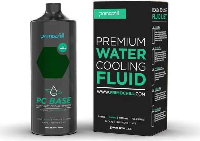 Alt view image 2 of 2 - PrimoChill Base - Computer WaterCooling High Purity Deionized Water, No Protection, Add your Additives/Inhibitors, Proudly Made in The USA (32oz/.9L) - Transparent
