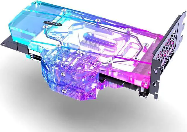 Alt view image 4 of 7 - Bykski Full Coverage GPU Water Block w/ Integrated Active Backplate for Inno3D RTX 3090 Ice Dragon (N-ICH3090-TC)