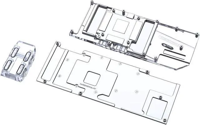 Alt view image 2 of 7 - Bykski Full Coverage GPU Water Block w/ Integrated Active Backplate for Colorful iGame RTX 3090 (N-IG3090UL-TC)