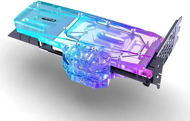 Alt view image 4 of 7 - Bykski Full Coverage GPU Water Block w/ Integrated Active Backplate for Colorful iGame RTX 3090 (N-IG3090UL-TC)