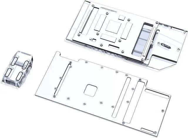 Alt view image 2 of 7 - Bykski Full Coverage GPU Water Block w/ Integrated Active Backplate for MSI RTX 3090 GAMING X TRIO (N-MS3090TRIO-TC)