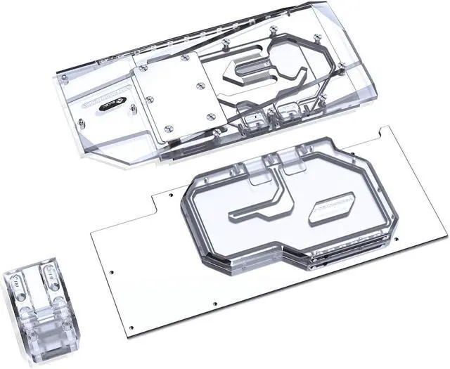 Alt view image 7 of 7 - Bykski Full Coverage GPU Water Block w/ Integrated Active Backplate for MSI RTX 3090 GAMING X TRIO (N-MS3090TRIO-TC)