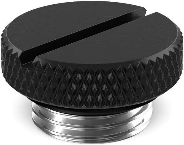 Main image of PrimoChill G 1/4in. SX Knurled Nickel Slotted Stop Fitting