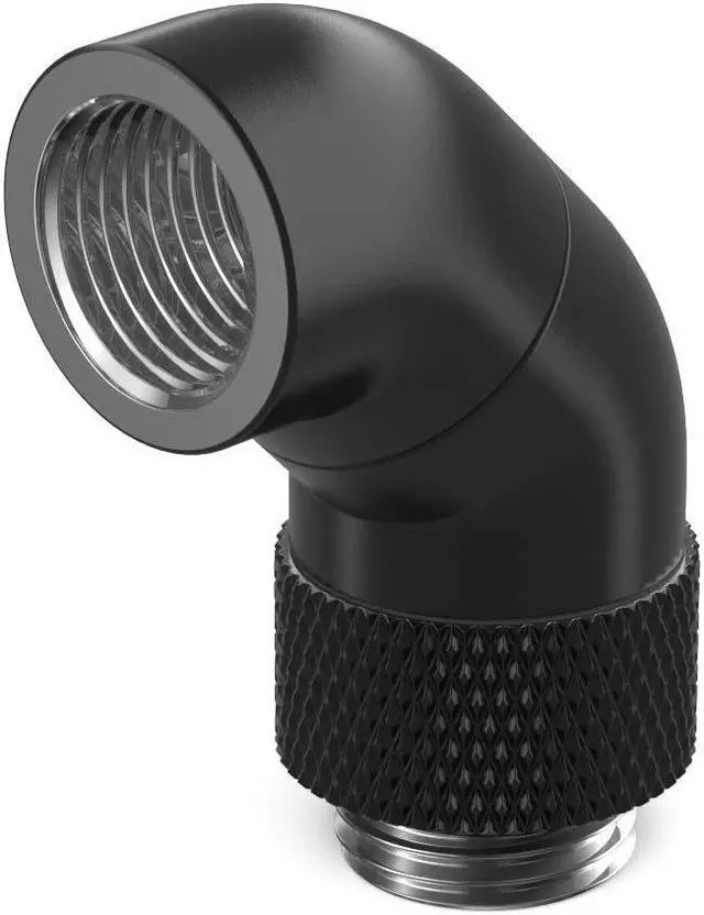 Main image of PrimoChill Male to Female G 1/4in. 90 Degree SX Dual Rotary Snake Fitting