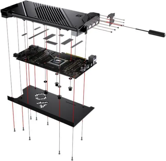Alt view image 6 of 7 - Granzon Full Armor GPU Water Block and Backplate For ASUS TUF Gaming GeForce RTX 4090 OG (GBN-AS4090TUFOG)