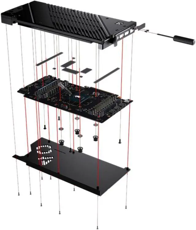 Alt view image 6 of 7 - Granzon Full Armor GPU Water Block and Backplate For MSI GeForce RTX 4080 Gaming X Trio/SUPRIM/X (GBN-MS4080TRIO)