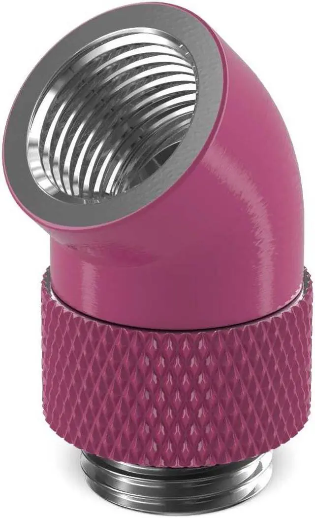 Main image of PrimoChill Male to Female G 1/4in. 45 Degree SX Rotary Elbow Fitting