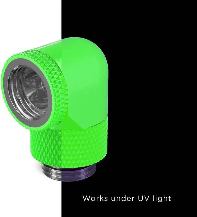 Alt view image 2 of 3 - PrimoChill Male to Female G1/4 90 Degree SX Dual Rotary Elbow Fitting