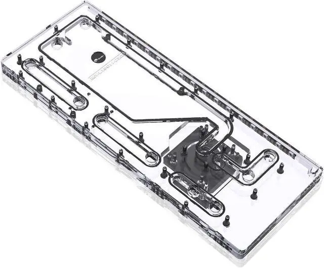 Alt view image 2 of 7 - Bykski Distro Plate For Lian Li O11, Compatible with Double 360 Radiators - PMMA w/ 5v Addressable RGB (RBW) (RGV-LAN-O11-D360-K)