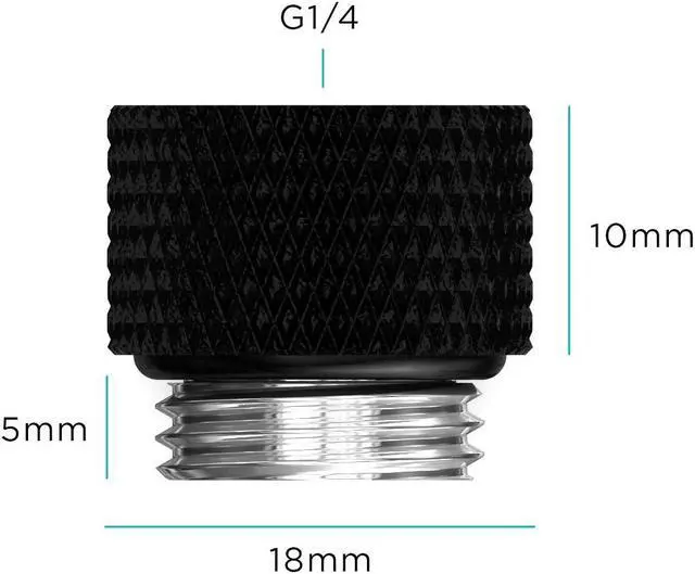 Alt view image 2 of 2 - PrimoChill Male to Female G 1/4in. 10mm SX Extension Coupler