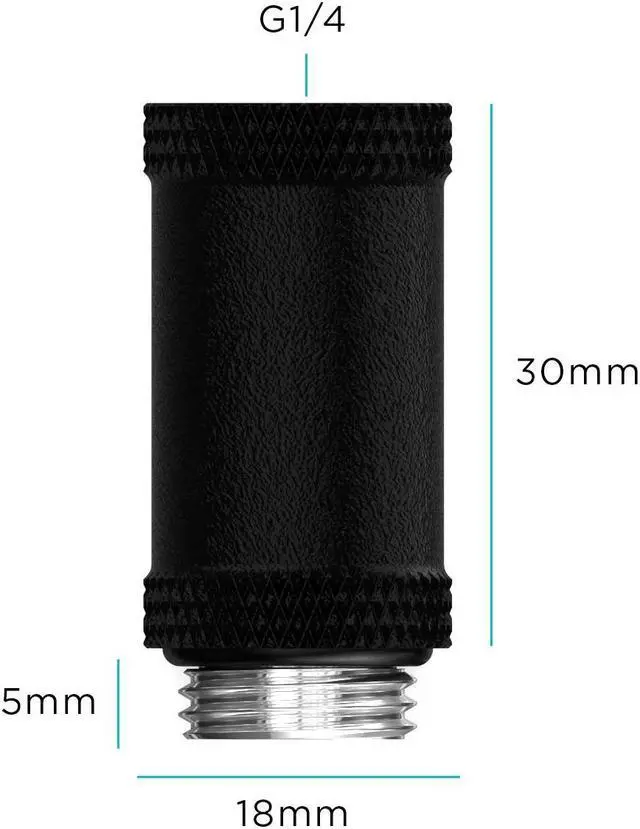 Alt view image 3 of 3 - PrimoChill Male to Female G 1/4in. 30mm SX Extension Coupler