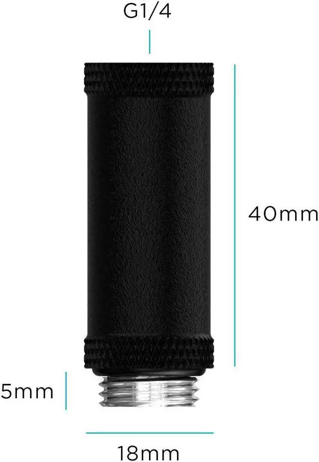 Alt view image 2 of 2 - PrimoChill Male to Female G 1/4in. 40mm SX Extension Coupler