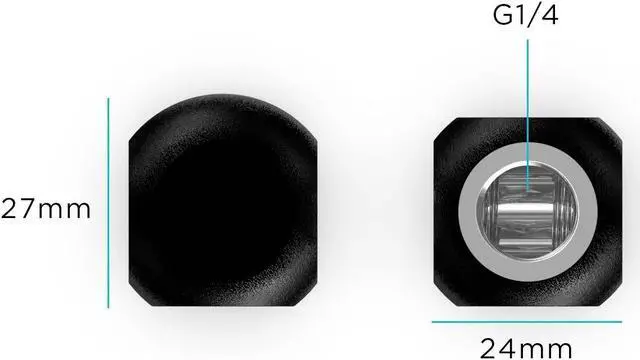 Alt view image 3 of 3 - PrimoChill G 1/4in. 3-Way SX Female T Adapter